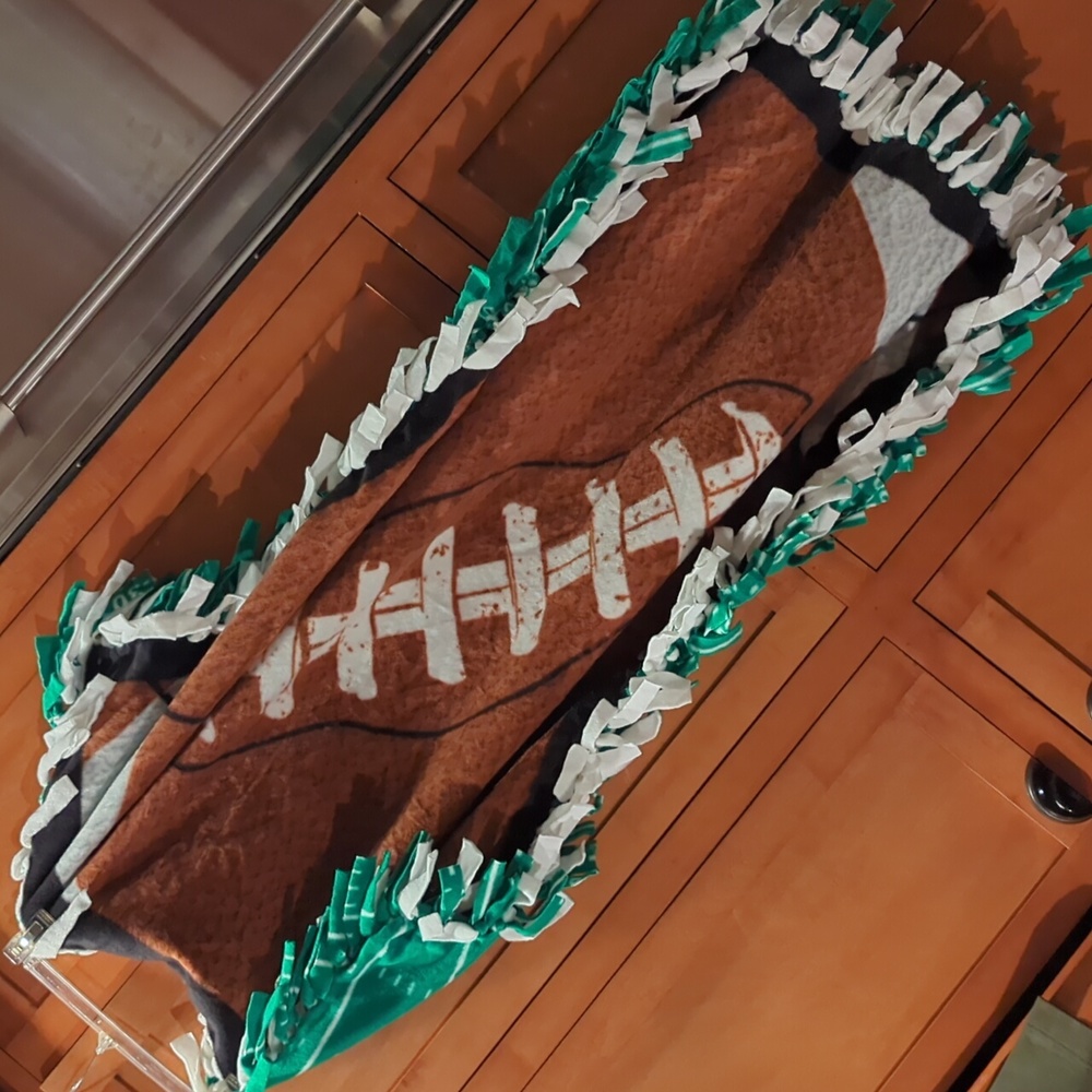 New Football Reverse Fleece Blanket